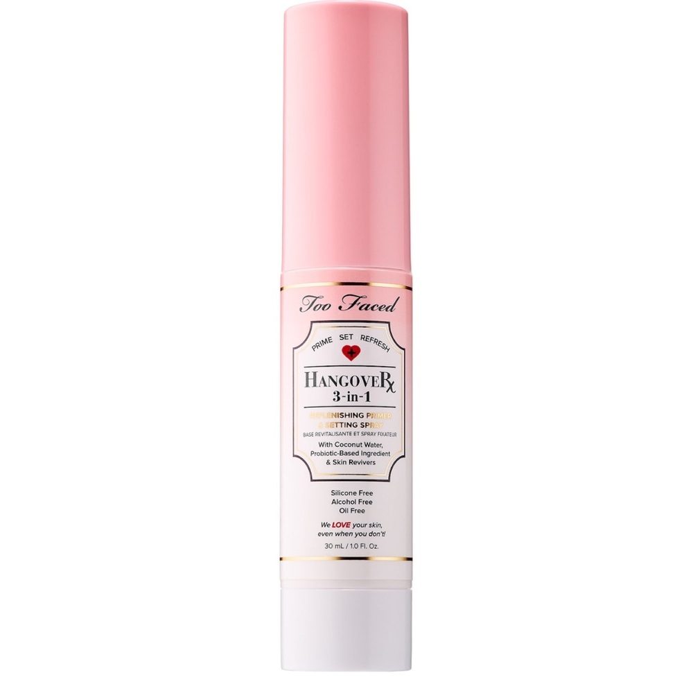 New Too Faced Hangover 3-in-1 Spray primer & setting spray travel size 1 oz 30ml